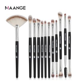 MAANGE 12 Pcs Makeup Brushes Set Eyeshadow Eyeliner Eyelash Eyebrow Brush Beauty Make up Blending Tools Maquiagem