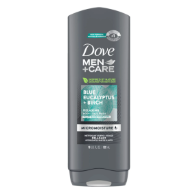 Dove Men+Care Body Wash and Face Wash Blue Eucalyptus + Birch 18 oz