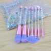 7pcs quicksand makeup brushes with bag (color)